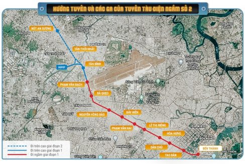 Thông tin về hướng tuyến và ga của Metro số 2