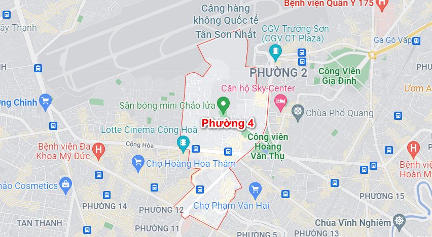 Bản đồ phường 4 quận Tân Bình