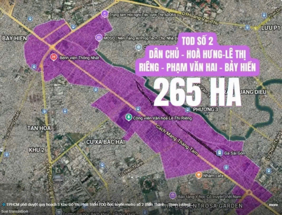 Bản đồ TOD Bảy Hiền - Phạm Văn Hai